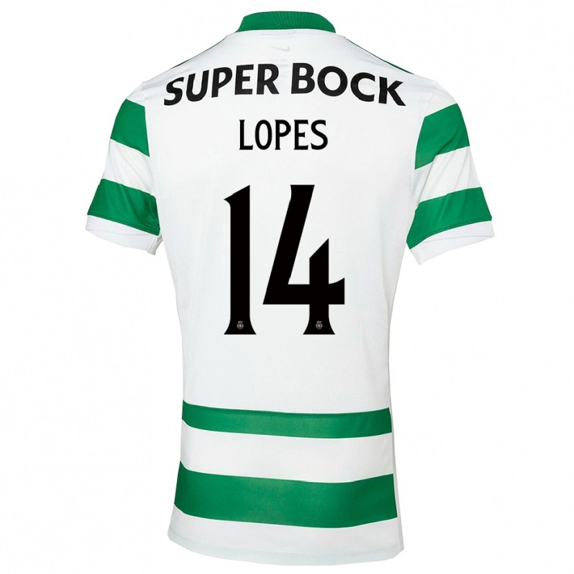 DanxenキッズWinilson Lopes#14グリーン ホワイトホームシャツ2025/26ジャージーユニフォーム