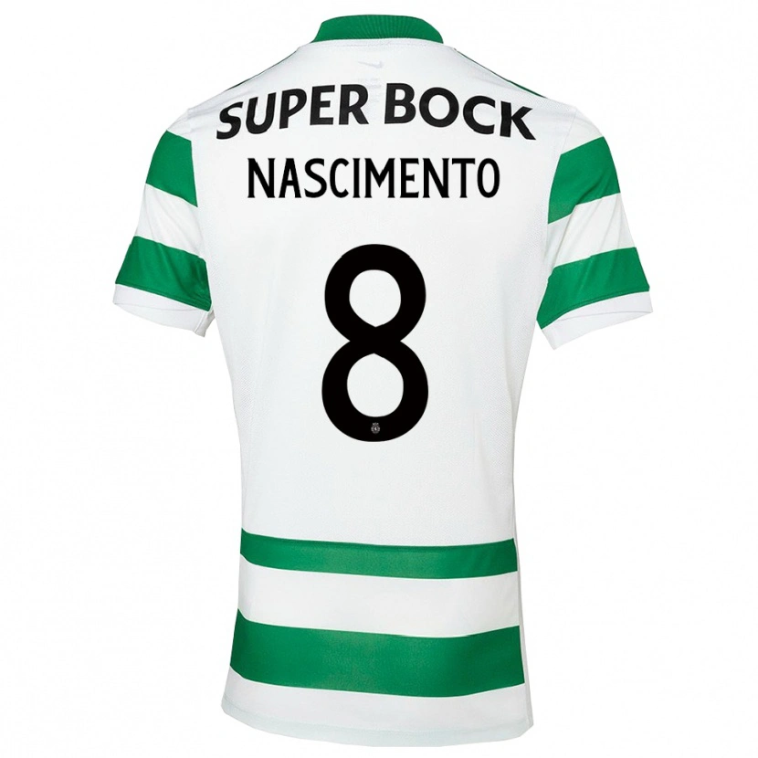 DanxenキッズSandro Nascimento#8グリーン ホワイトホームシャツ2025/26ジャージーユニフォーム