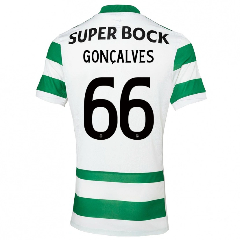 DanxenキッズIara Gonçalves#66グリーン ホワイトホームシャツ2025/26ジャージーユニフォーム