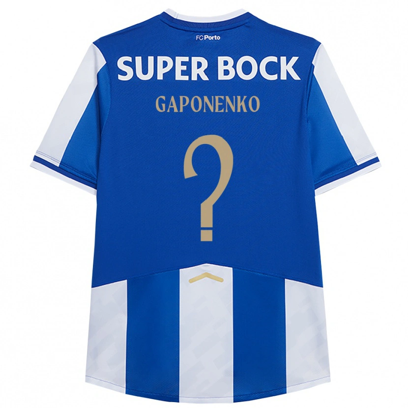 DanxenキッズArtem Gaponenko#0ブルー ホワイトホームシャツ2025/26ジャージーユニフォーム