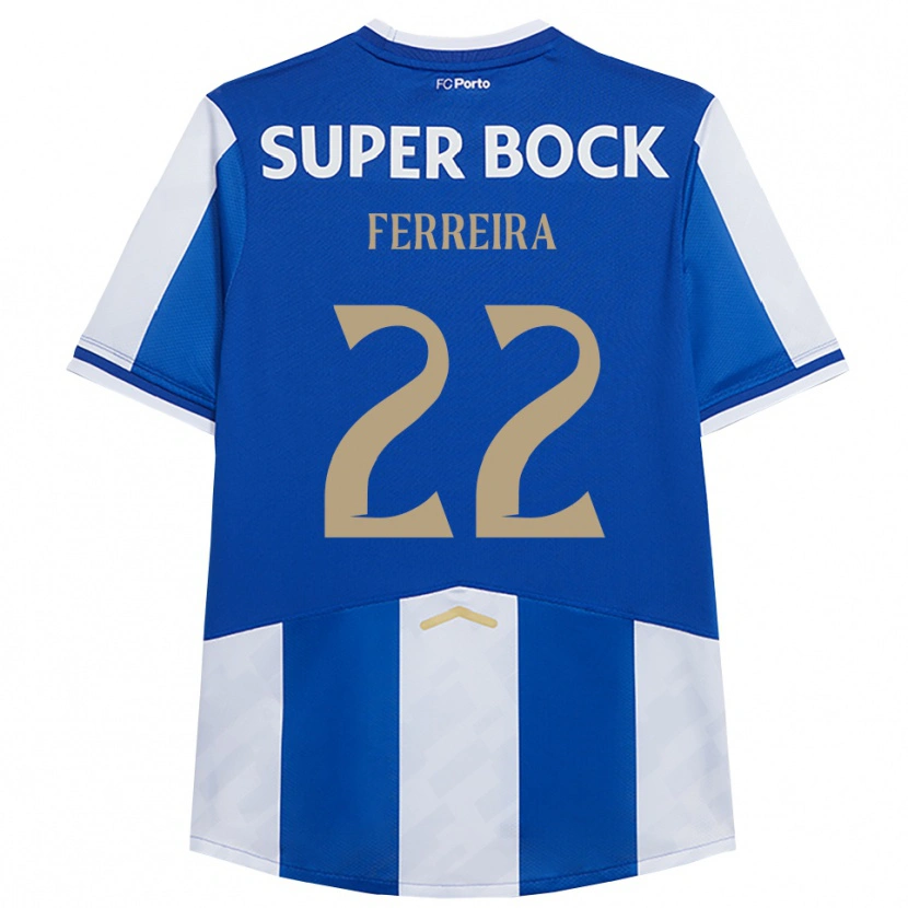 DanxenキッズJoana Ferreira#22ブルー ホワイトホームシャツ2025/26ジャージーユニフォーム
