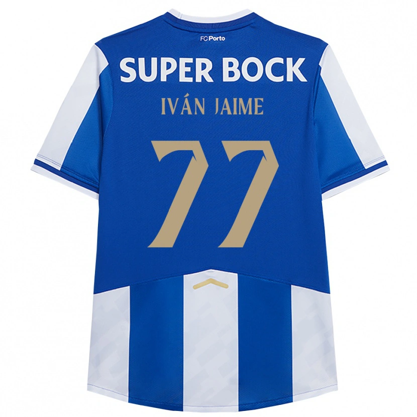 Danxenキッズイバン・ハイメ#77ブルー ホワイトホームシャツ2025/26ジャージーユニフォーム