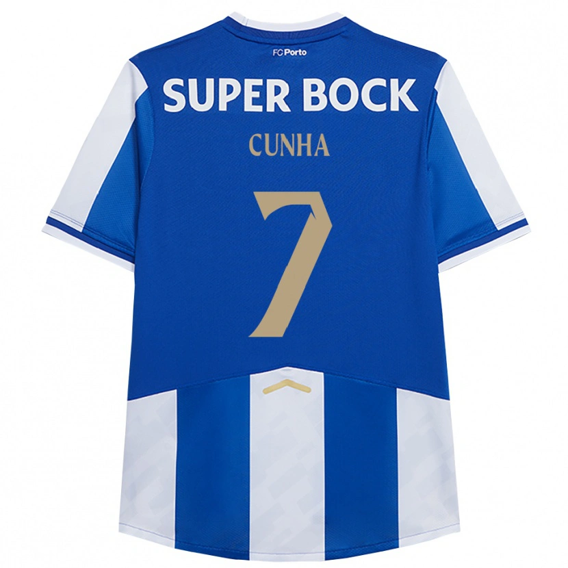 Danxenキッズドワーティ・ロープス・クンハ#7ブルー ホワイトホームシャツ2025/26ジャージーユニフォーム