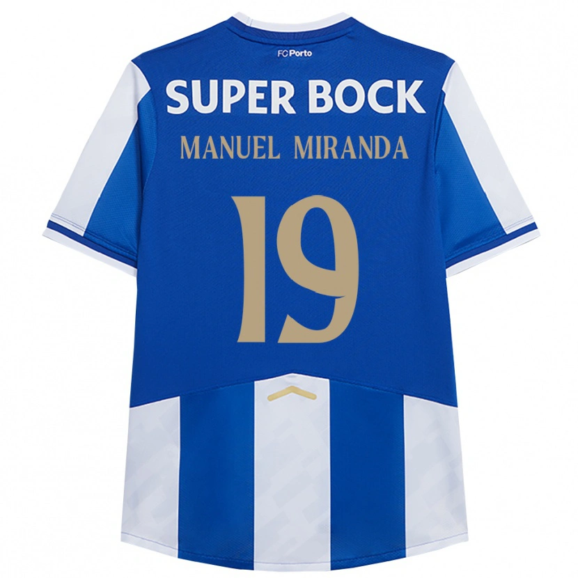 DanxenキッズManuel Miranda#19ブルー ホワイトホームシャツ2025/26ジャージーユニフォーム