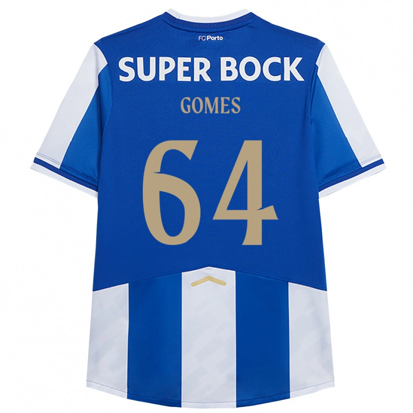 Danxenキッズルイス・ゴメス#64ブルー ホワイトホームシャツ2025/26ジャージーユニフォーム