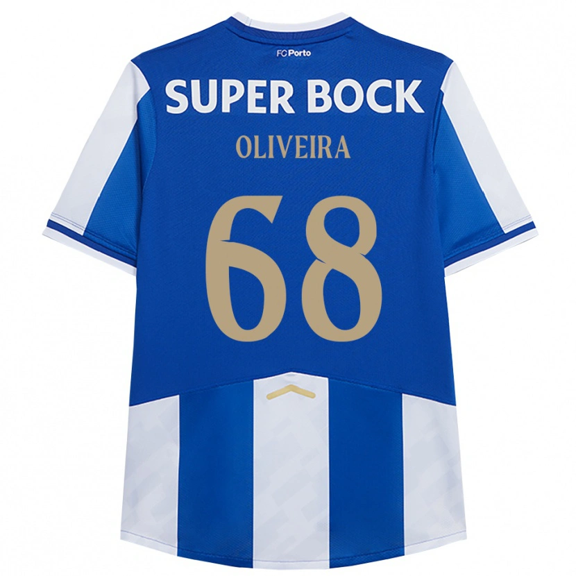 Danxenキッズアンドレ・ルイス・ロッチャ・オリヴェリア#68ブルー ホワイトホームシャツ2025/26ジャージーユニフォーム