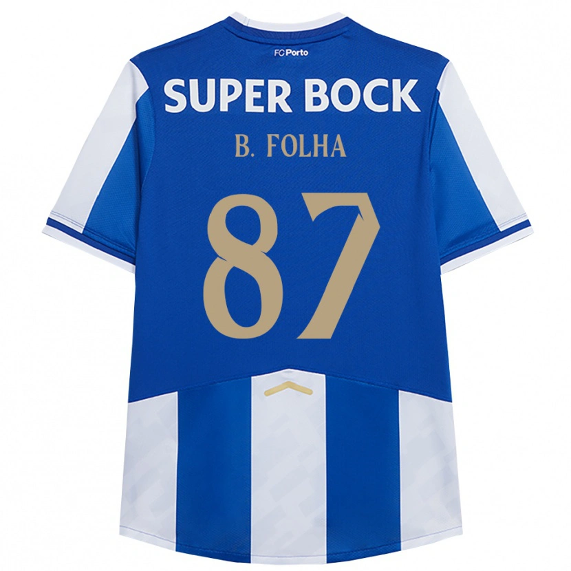 Danxenキッズベルナルド・フォーリャ#87ブルー ホワイトホームシャツ2025/26ジャージーユニフォーム