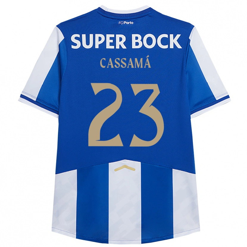 DanxenキッズAbdu Cassamá#23ブルー ホワイトホームシャツ2025/26ジャージーユニフォーム