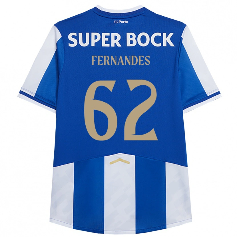 Danxenキッズロドリゴ・フェルナンデス#62ブルー ホワイトホームシャツ2025/26ジャージーユニフォーム