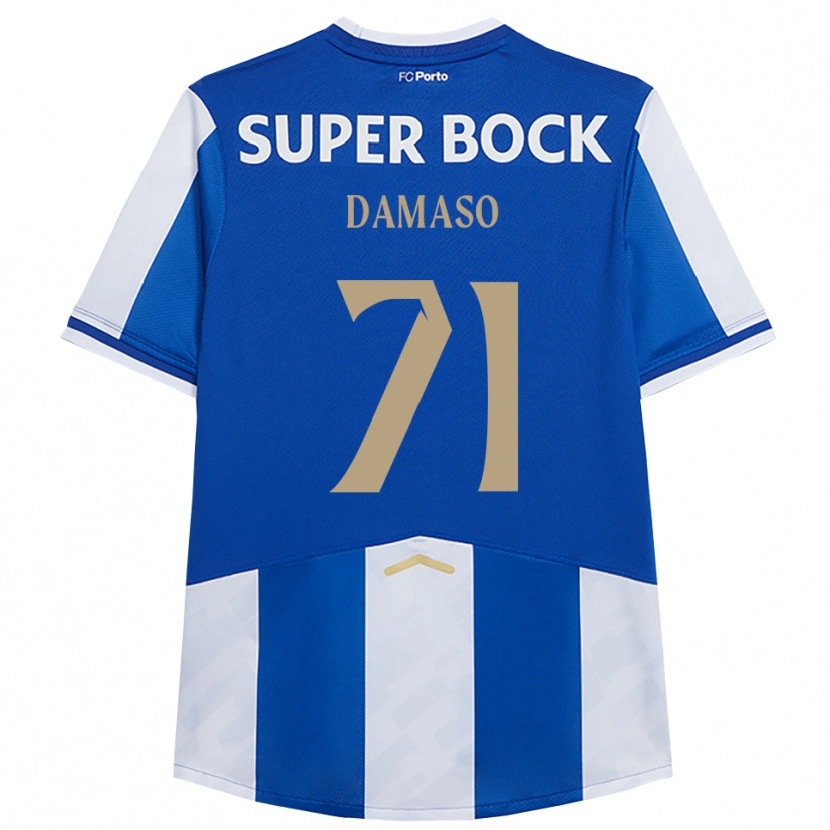 DanxenキッズNico Damaso#71ブルー ホワイトホームシャツ2025/26ジャージーユニフォーム