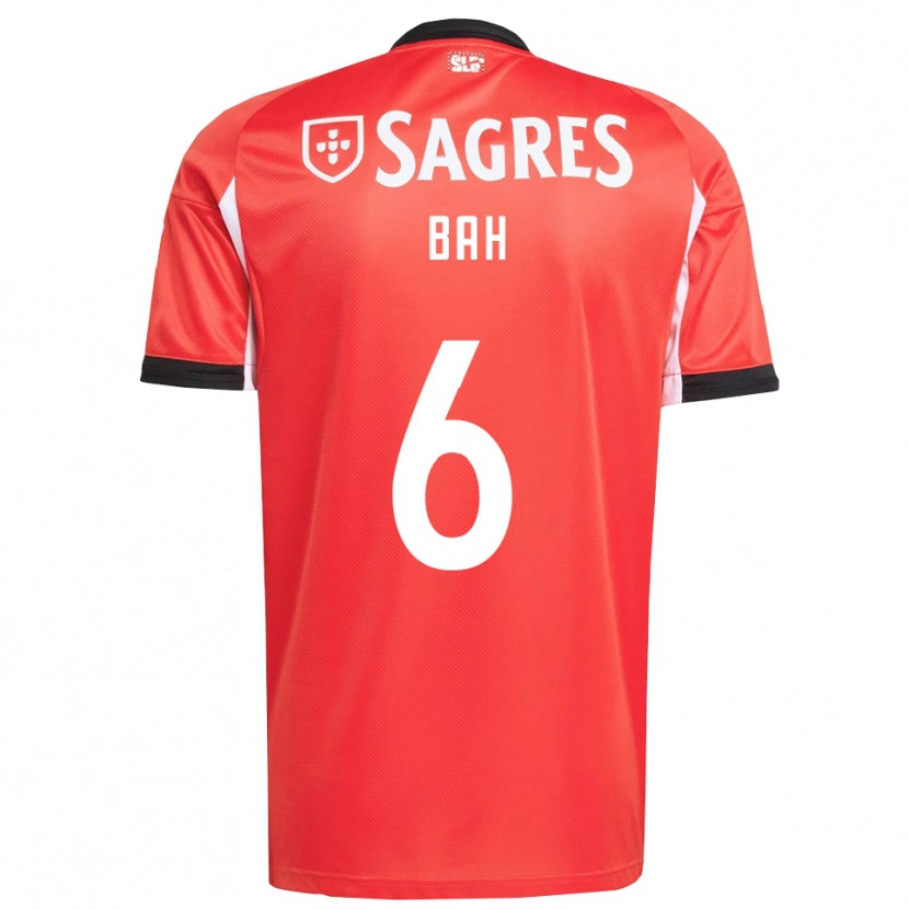 Danxenキッズアレクサンダー・バー#6レッド ホワイトホームシャツ2025/26ジャージーユニフォーム