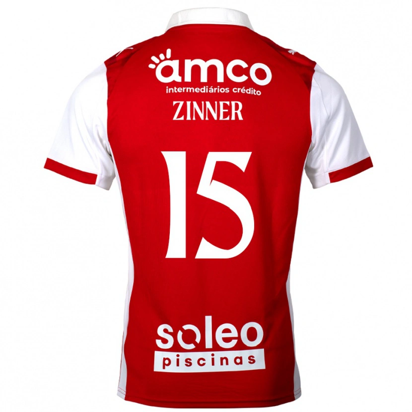 Danxenキッズシルヴィオ・ツィナー#15レッド ホワイトホームシャツ2025/26ジャージーユニフォーム