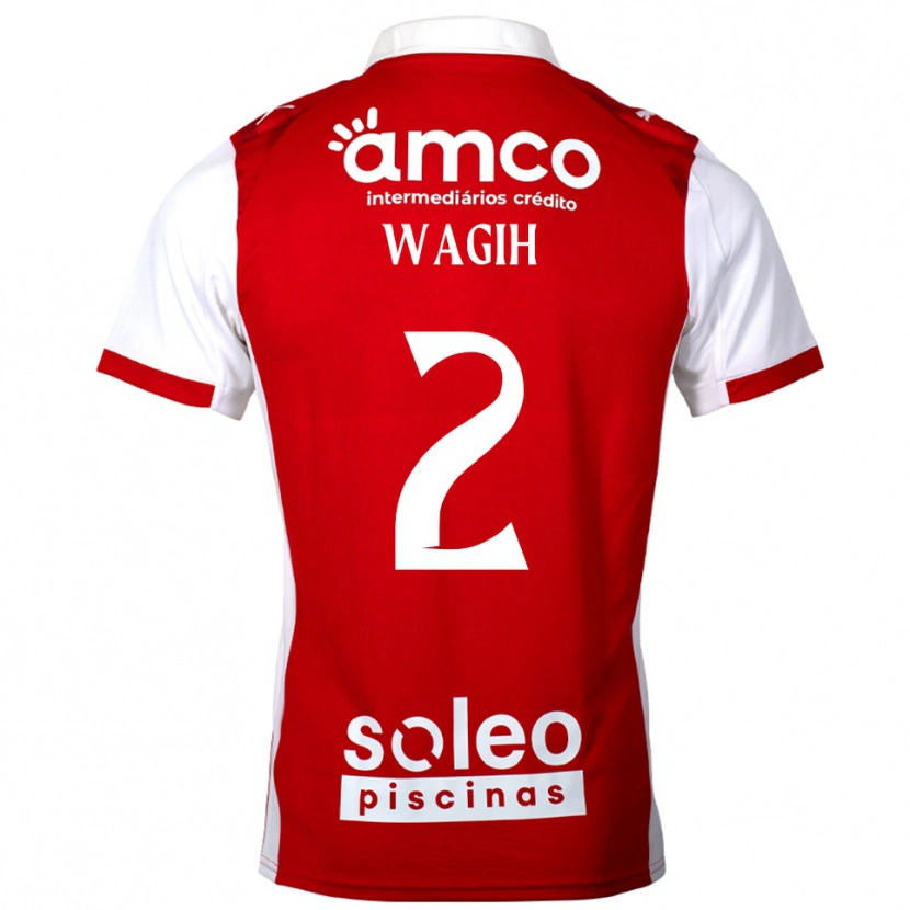 DanxenキッズYoussef Wagih#2レッド ホワイトホームシャツ2025/26ジャージーユニフォーム