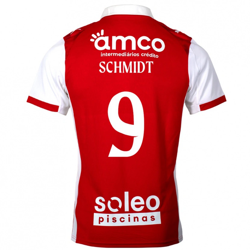 DanxenキッズMalu Schmidt#9レッド ホワイトホームシャツ2025/26ジャージーユニフォーム