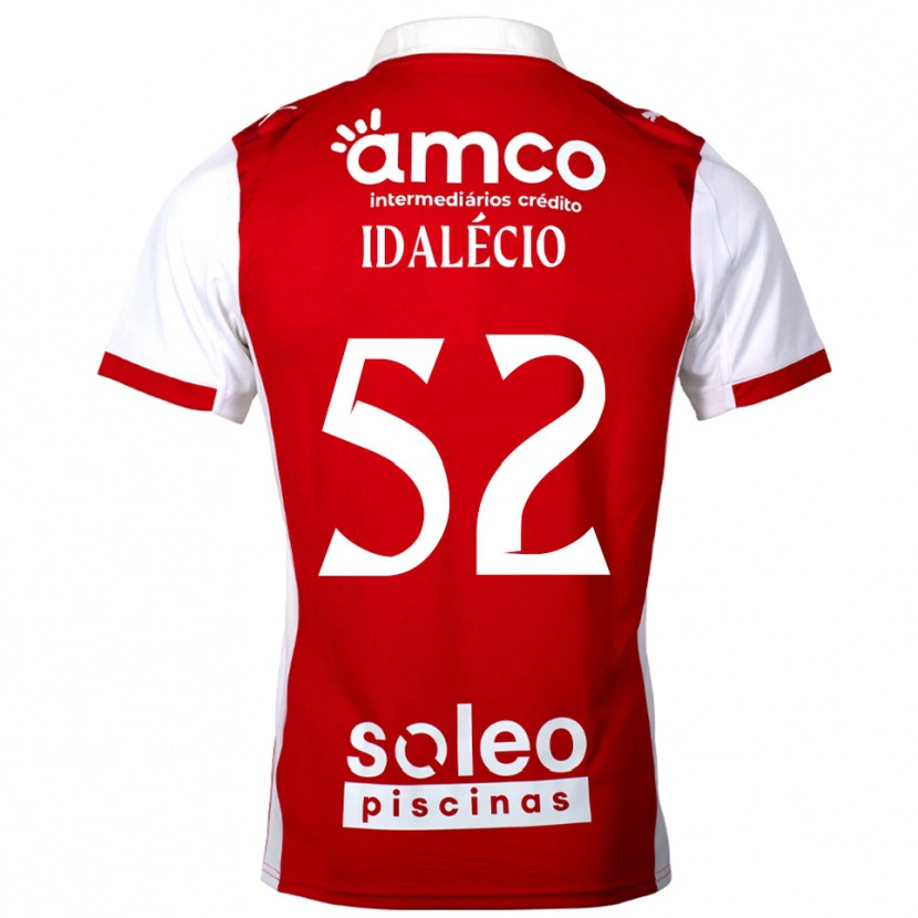 DanxenキッズIdalécio#52レッド ホワイトホームシャツ2025/26ジャージーユニフォーム