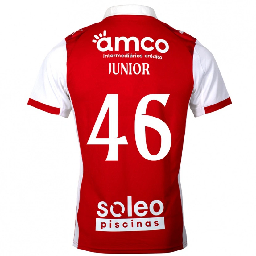 DanxenキッズMário Junior#46レッド ホワイトホームシャツ2025/26ジャージーユニフォーム