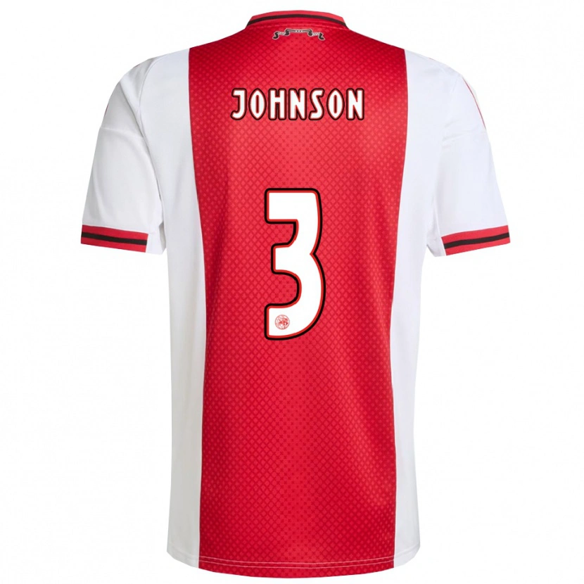 DanxenキッズJinairo Johnson#3レッド ホワイトホームシャツ2025/26ジャージーユニフォーム