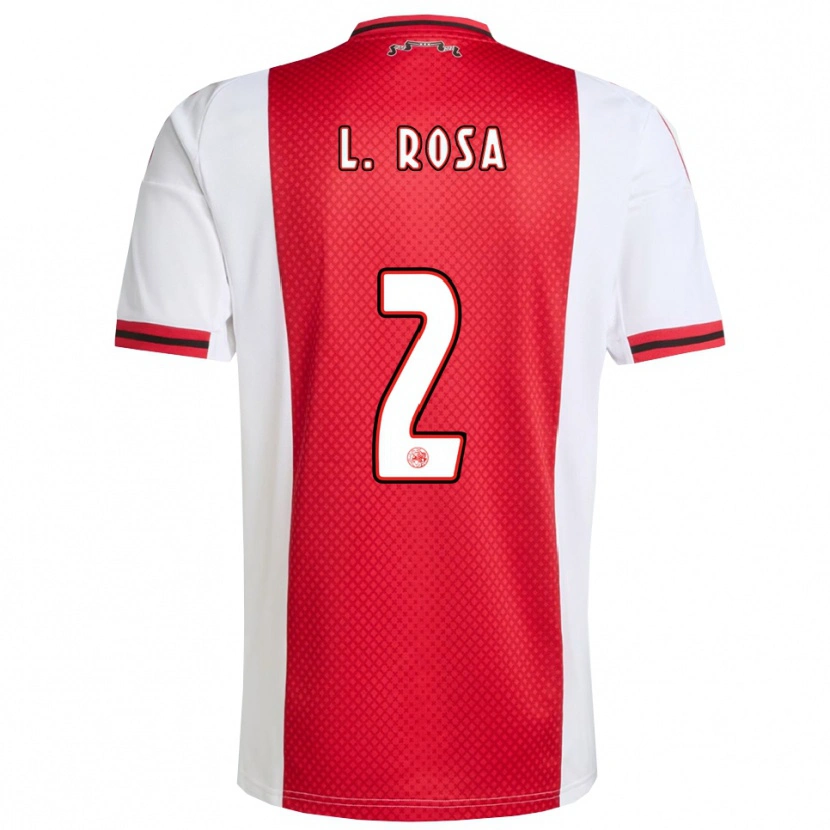 Danxenキッズルーカス・オリヴェイラ・ローザ#2レッド ホワイトホームシャツ2025/26ジャージーユニフォーム