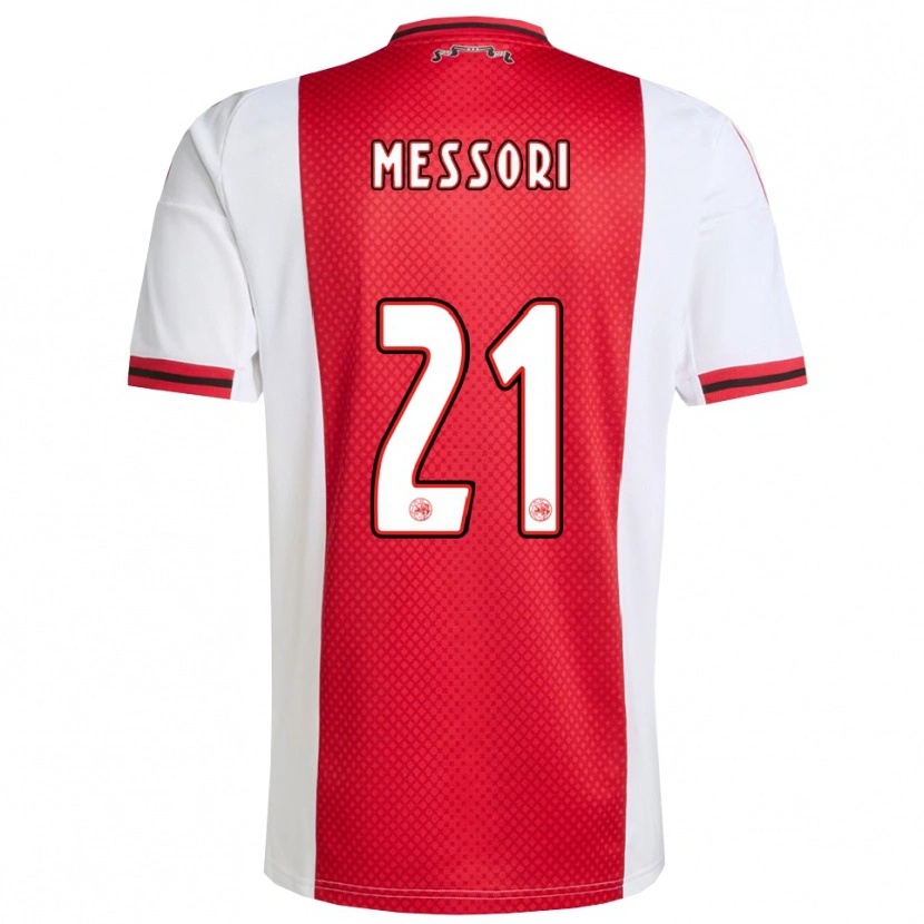 DanxenキッズLuca Messori#21レッド ホワイトホームシャツ2025/26ジャージーユニフォーム