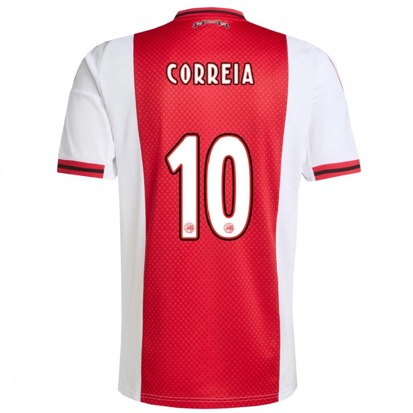 DanxenキッズTim Correia#10レッド ホワイトホームシャツ2025/26ジャージーユニフォーム
