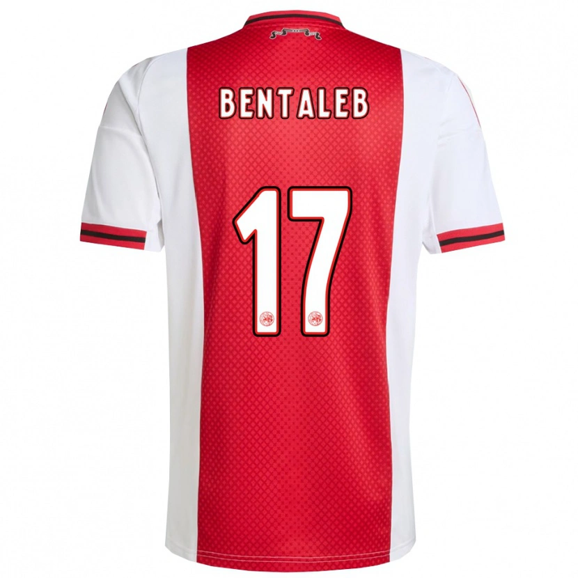 DanxenキッズMarouane Bentaleb#17レッド ホワイトホームシャツ2025/26ジャージーユニフォーム
