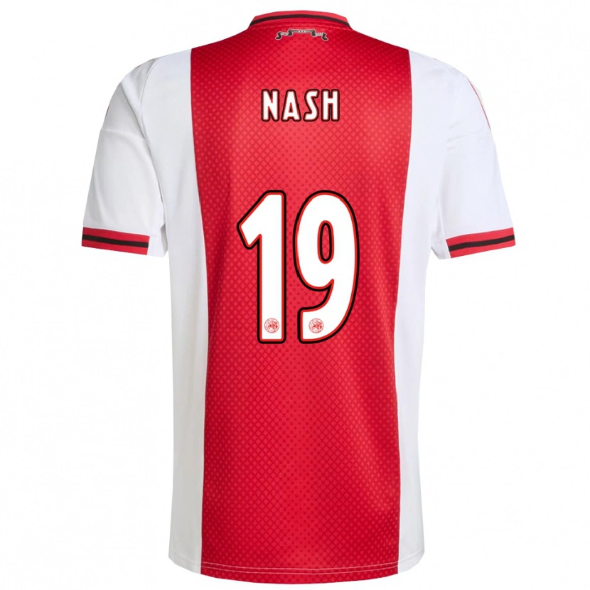 DanxenキッズPharell Nash#19レッド ホワイトホームシャツ2025/26ジャージーユニフォーム