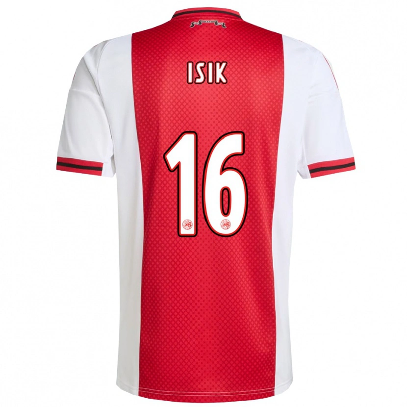 DanxenキッズEnes Işık#16レッド ホワイトホームシャツ2025/26ジャージーユニフォーム