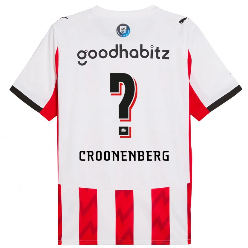 DanxenキッズLuca Croonenberg#0レッド ホワイトホームシャツ2025/26ジャージーユニフォーム
