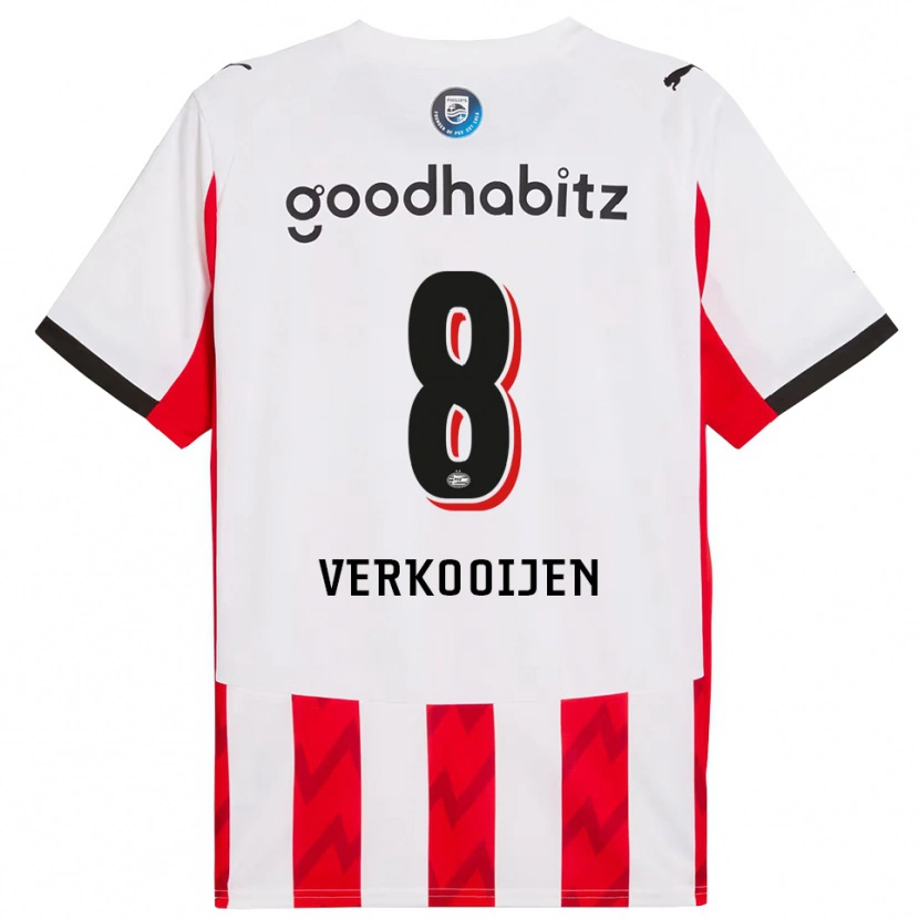 DanxenキッズNicolas Verkooijen#8レッド ホワイトホームシャツ2025/26ジャージーユニフォーム