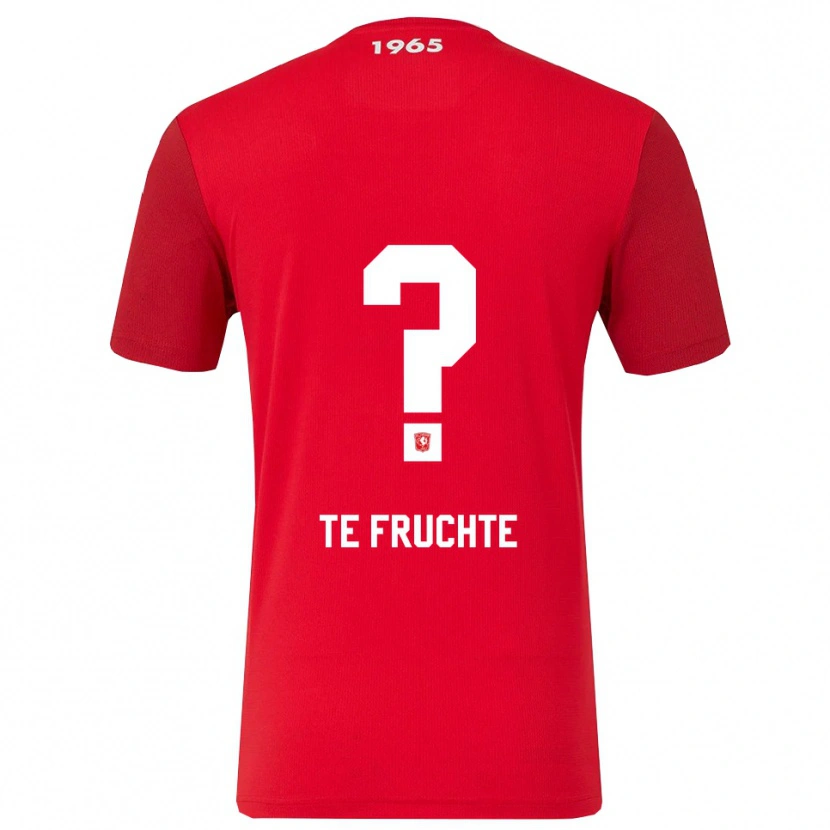 DanxenキッズJonah Te Fruchte#0レッド ホワイトホームシャツ2025/26ジャージーユニフォーム