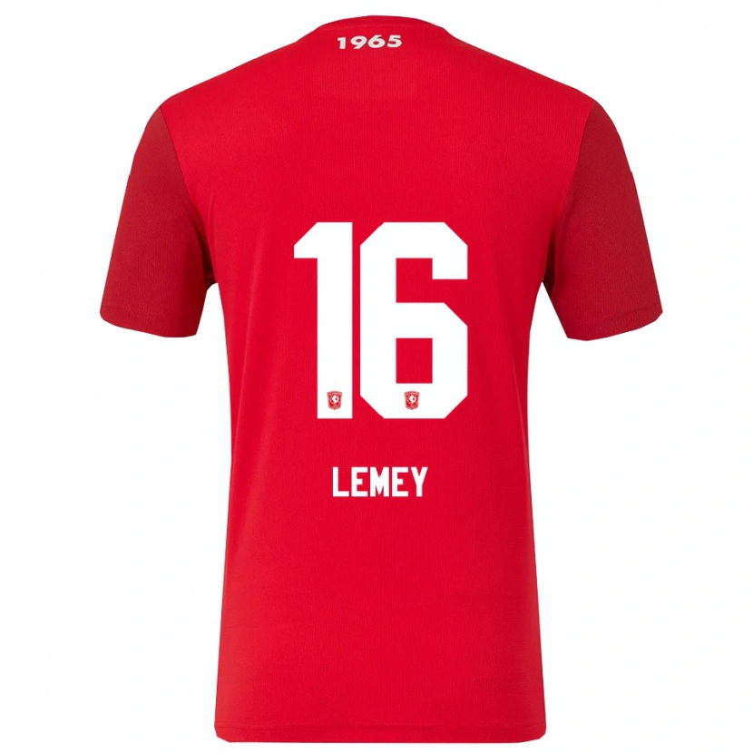 DanxenキッズDiede Lemey#16レッド ホワイトホームシャツ2025/26ジャージーユニフォーム