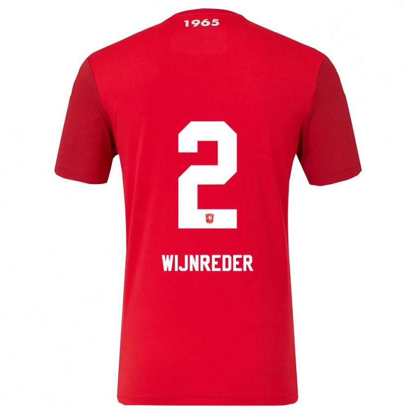 DanxenキッズJeppe Wijnreder#2レッド ホワイトホームシャツ2025/26ジャージーユニフォーム