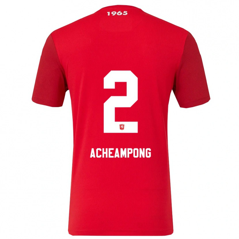 DanxenキッズSage Acheampong#2レッド ホワイトホームシャツ2025/26ジャージーユニフォーム