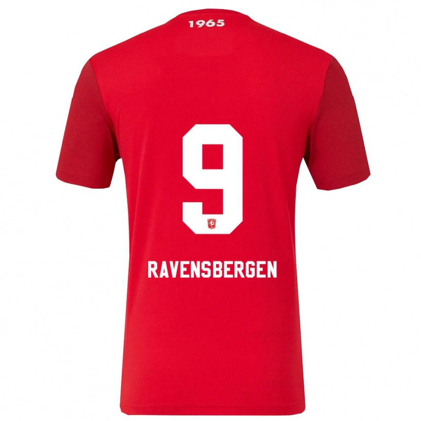 DanxenキッズJaimy Ravensbergen#9レッド ホワイトホームシャツ2025/26ジャージーユニフォーム