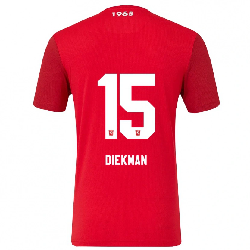 Danxenキッズジル・イルゼ・ディークマン#15レッド ホワイトホームシャツ2025/26ジャージーユニフォーム