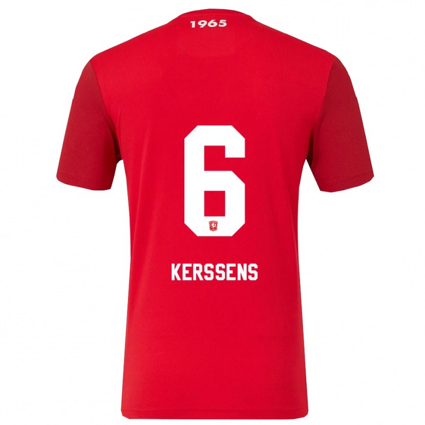 DanxenキッズTom Kerssens#6レッド ホワイトホームシャツ2025/26ジャージーユニフォーム