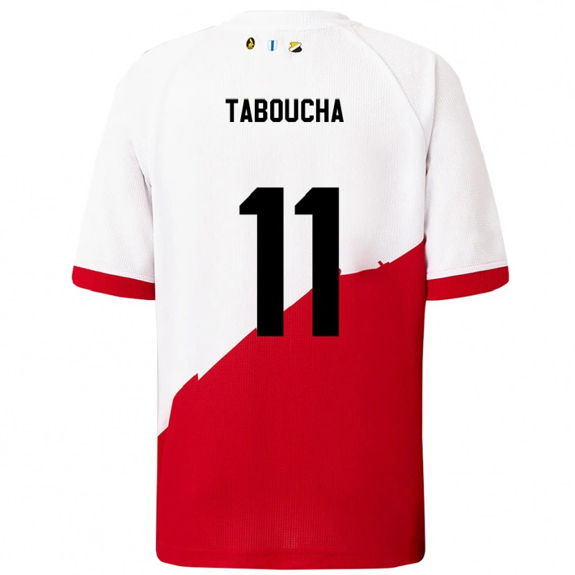 DanxenキッズSalah Taboucha#11ホワイト レッドホームシャツ2025/26ジャージーユニフォーム