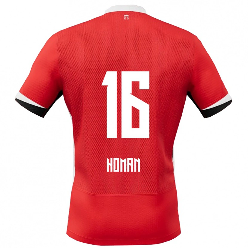 DanxenキッズNick Homan#16レッド ホワイトホームシャツ2025/26ジャージーユニフォーム