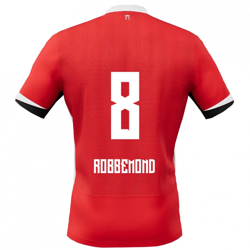 DanxenキッズRio Robbemond#8レッド ホワイトホームシャツ2025/26ジャージーユニフォーム