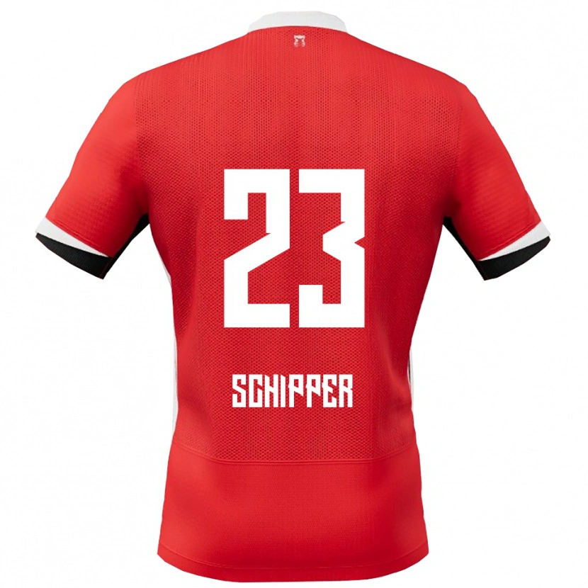 Danxenキッズユル・シッパー#23レッド ホワイトホームシャツ2025/26ジャージーユニフォーム