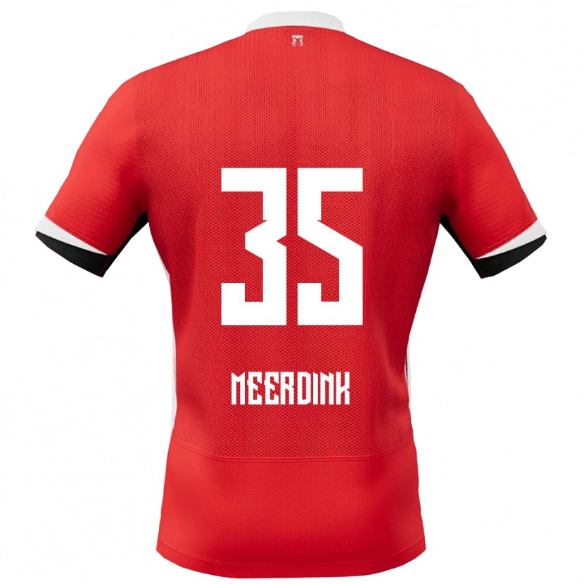 Danxenキッズメックス・ミールディンク#35レッド ホワイトホームシャツ2025/26ジャージーユニフォーム