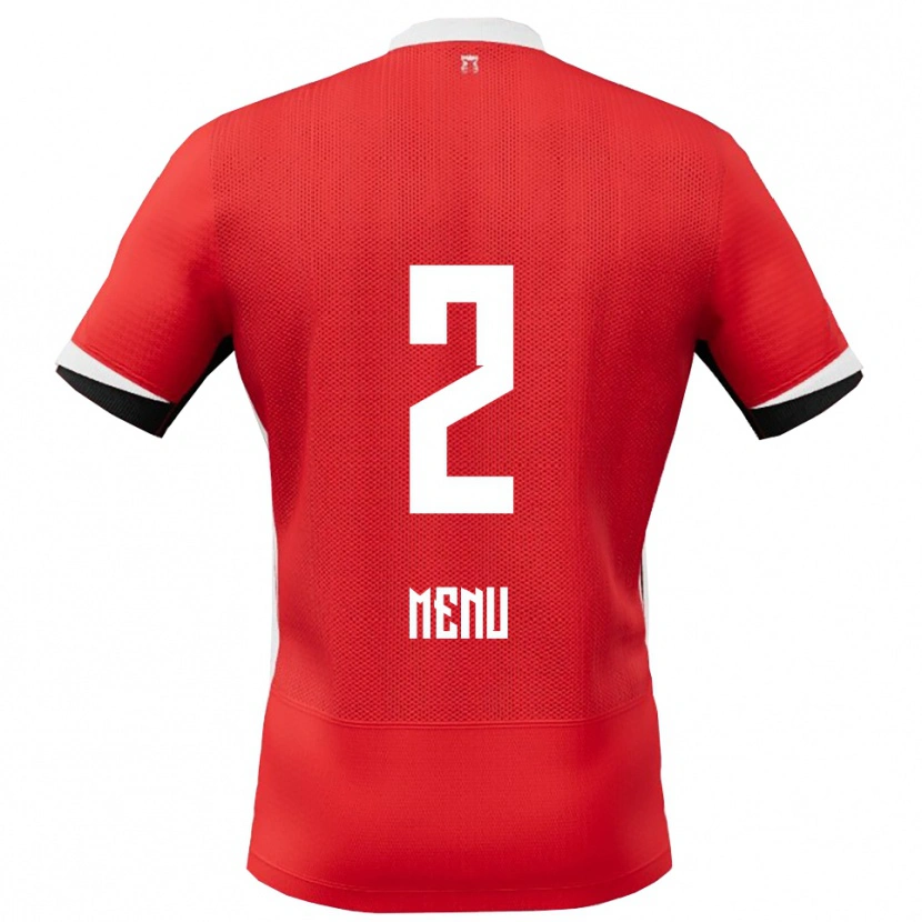 DanxenキッズMathijs Menu#2レッド ホワイトホームシャツ2025/26ジャージーユニフォーム