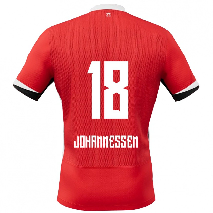 Danxenキッズトーマス・ヨハネッセン#18レッド ホワイトホームシャツ2025/26ジャージーユニフォーム