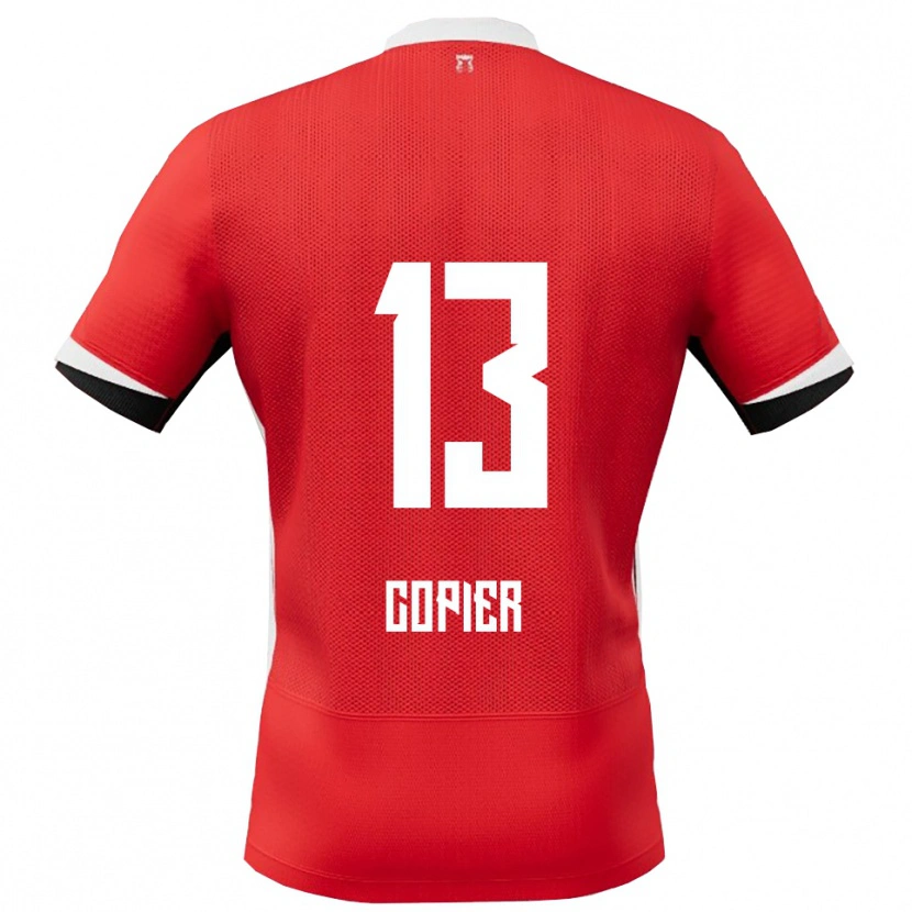 DanxenキッズFebe Copier#13レッド ホワイトホームシャツ2025/26ジャージーユニフォーム