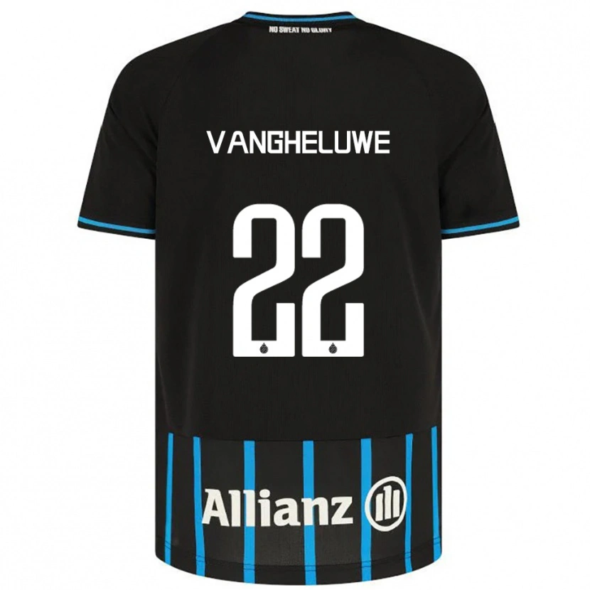 DanxenキッズJody Vangheluwe#22ブラック ブルーホームシャツ2025/26ジャージーユニフォーム
