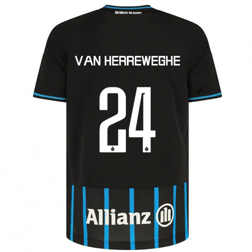 DanxenキッズFebe Van Herreweghe#24ブラック ブルーホームシャツ2025/26ジャージーユニフォーム