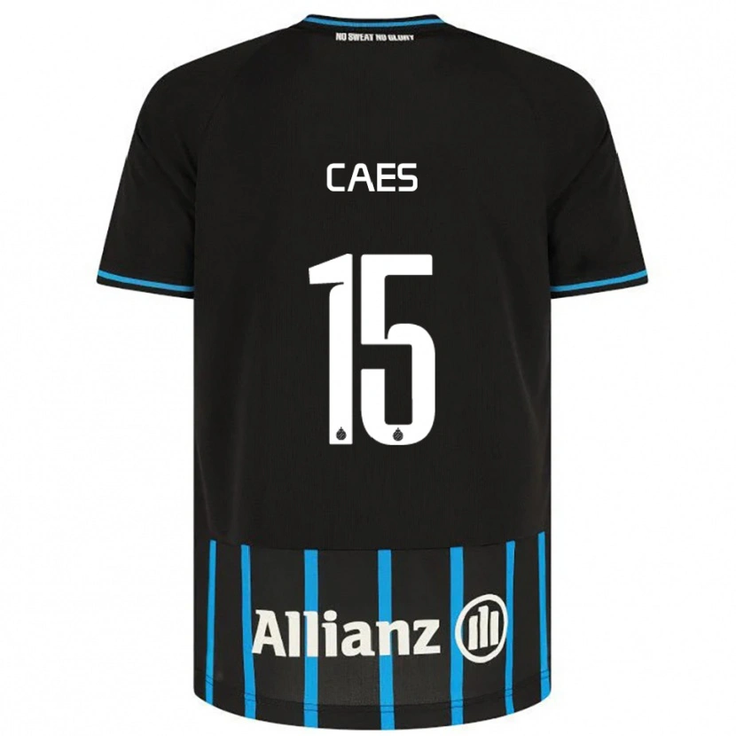 DanxenキッズJippe Caes#15ブラック ブルーホームシャツ2025/26ジャージーユニフォーム