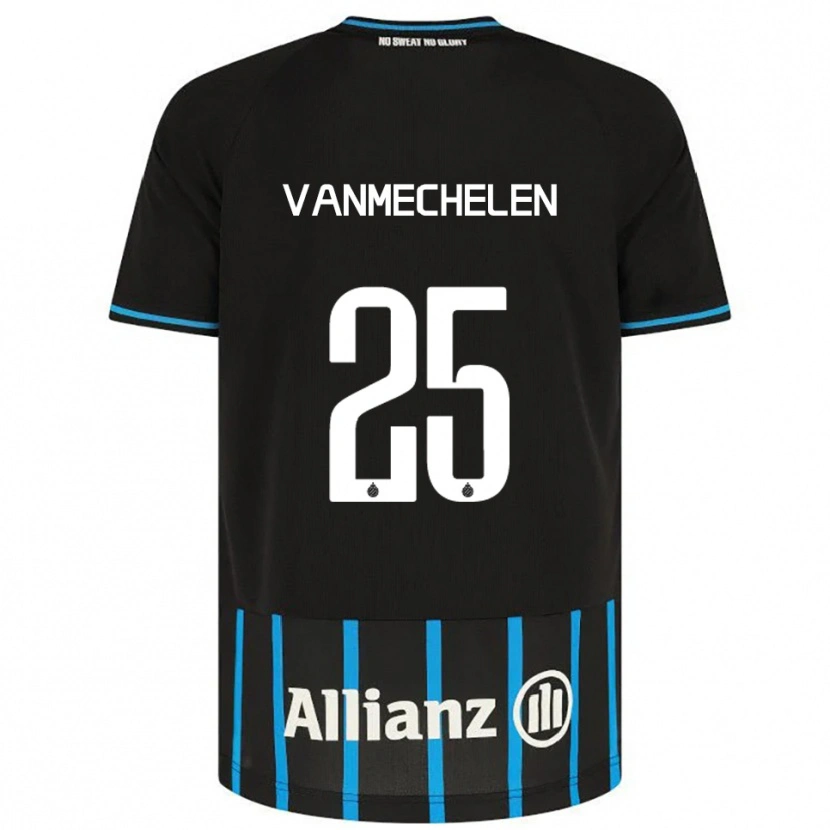 DanxenキッズDavinia Vanmechelen#25ブラック ブルーホームシャツ2025/26ジャージーユニフォーム