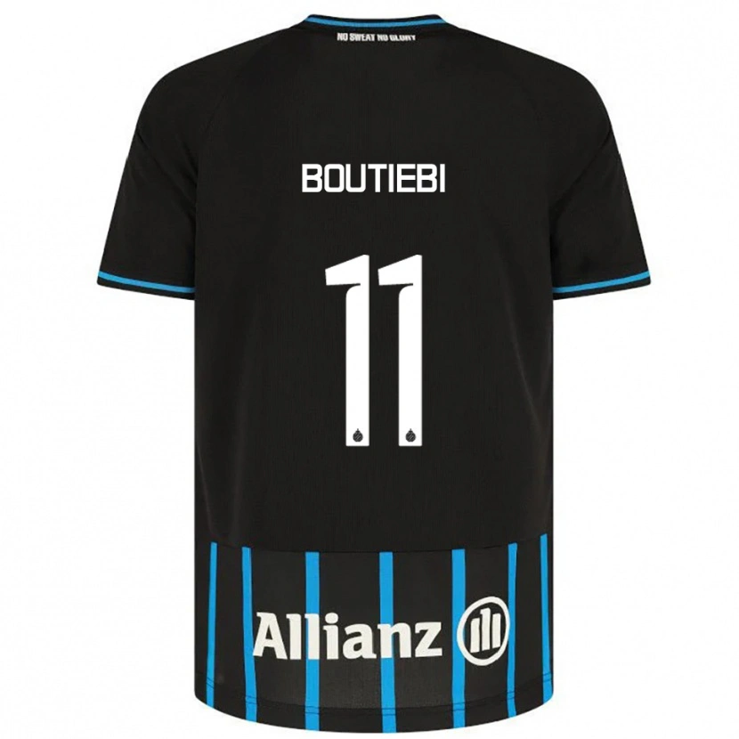 DanxenキッズRania Boutiebi#11ブラック ブルーホームシャツ2025/26ジャージーユニフォーム