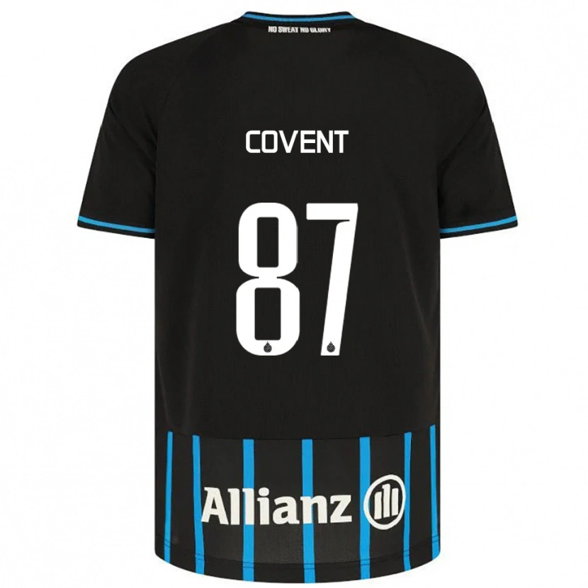 DanxenキッズJorijn Covent#87ブラック ブルーホームシャツ2025/26ジャージーユニフォーム